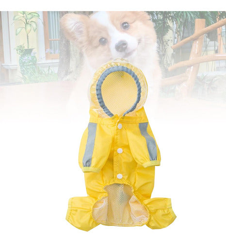 Capa De Chuva Para Cães Com Capuz, Roupas Impermeáveis L 3