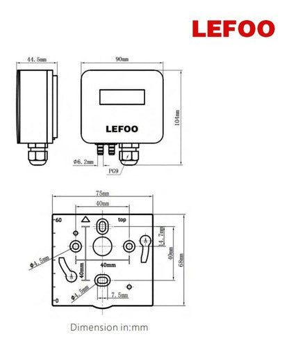 Differential Pressure Transmitter with Display Lefoo Non-Danfoss HK 2