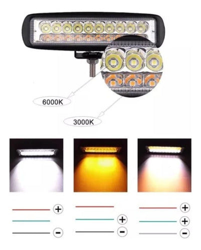 Faro Camionero Led 2 Colores Universal 1