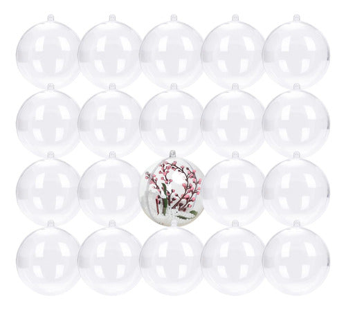 Zuokemy 20 Decorative Fillable Clear Plastic Balls 60mm 0