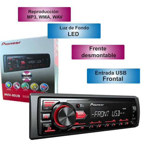 Pioneer MVH-085UB Car Stereo Android MP3 USB FLAC Radio AM FM 4