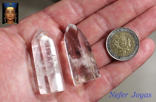 Natural Quartz Crystal Points with Flat Base - Tameana - Height 4.5 Cms 6