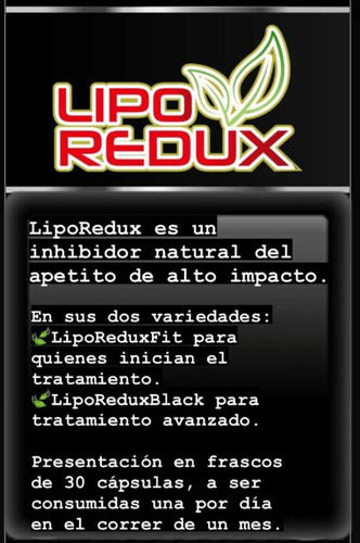 Lipo Redux Liporedux Black Adelgazante Natural 1