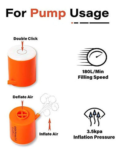 Giga Pump 2.0 Bomba De Aire Eléctrica Portátil Batería De 13 1