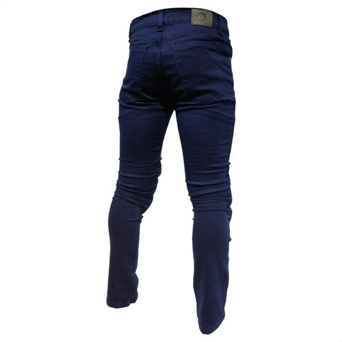 Samurai Warrior Urban Stretch Jeans with Knee Protections Blue Um 6
