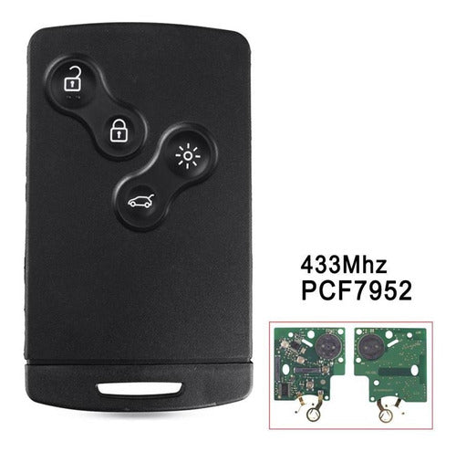 Remote Control + 4 Button Key 433mhz ID46 PCF7952 VA2 0