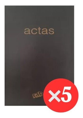 Rab Actas Libro De Actas Negro 2224/a 200 Pags 22 X 33 Cm 2