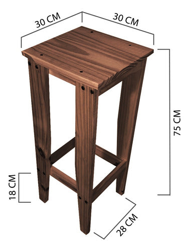 Sajo Nordic Pine Stool and Bench Combo 75 cm 4