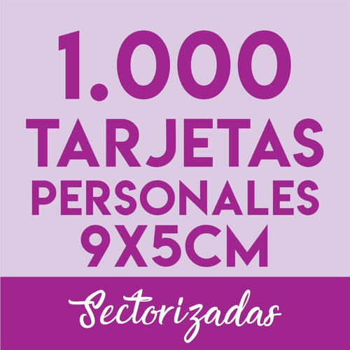 1000 Tarjetas Personales 9x5 Full Color Bifaz Sectorizadas 1