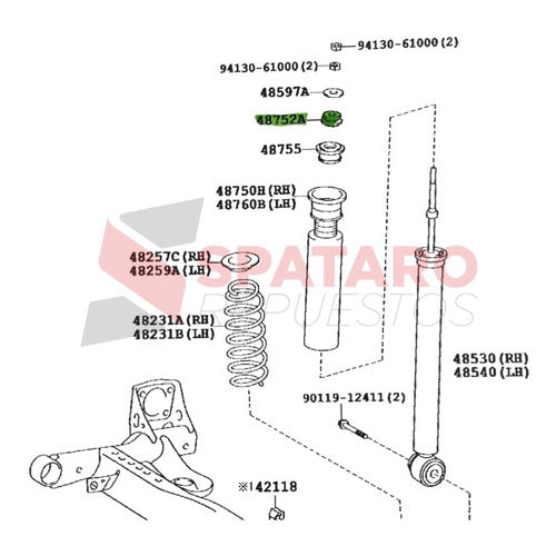 Toyota Cazoleta Trasera Superior Etios 2013-2023 Original 2