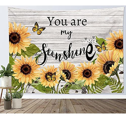 LB Sunflower Butterfly Wall Tapestry for Hanging 0