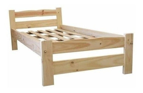 Solid Pine Wood Single Bed by ElCarpintero3 1