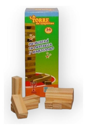 Wooden Stacking Tower Game 36 Pieces 0