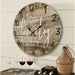 QOL TOP Round Farm Wall Clock - 13 Inches - Rustic Style 4