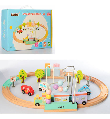 Generic Train Track Set in Wooden City (ak0079) 1