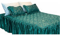 Quilted 2-Seat Satin Bedspread + 2 Filled Pillows 14
