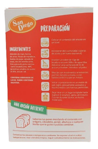 Premezcla Para Pan Con Semillas Sin Tacc San Diego 400gr X 3 3