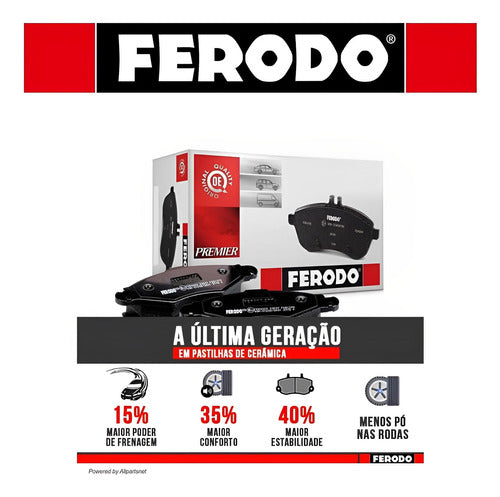 Pastilha Dianteira Cerâmica Ferodo Peugeot 208 1.6 - 2013-20 3