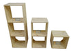 Solid Pine Cube Shelf x 3 Units, 6 Spaces 4