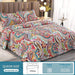 Qucover Quilt Sets Queen, 3-Piece Multicolor Paisley Cotton 1