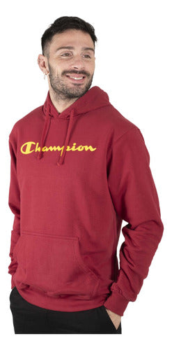 Champion Logo Men's Burgundy Sweatshirt 0