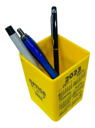 100 Colorful Pen Holders with Logo and 2019 Calendar 27