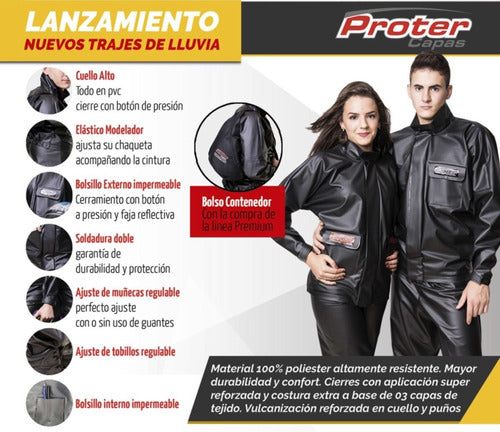 Proter Women's Motorcycle Rain Suit Brazil Solomototeam 2