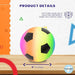 Howboutdis Inflatable Rainbow Soccer Ball – 9 Inches 1