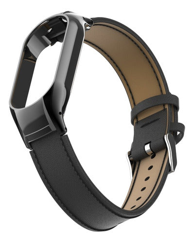 Faux Leather - Metal Mesh for Xiaomi Smart Band 7 6