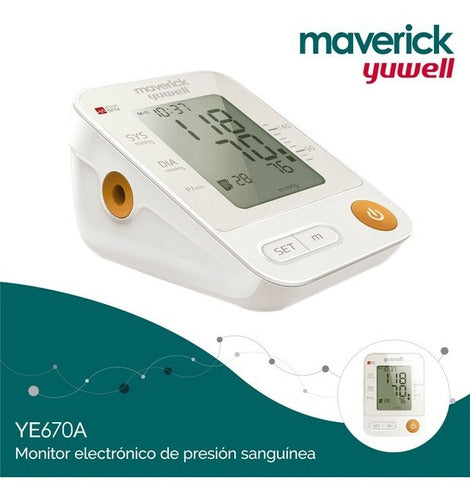 Digital Arm Blood Pressure Monitor Yuwell Automatic Ye670a 1