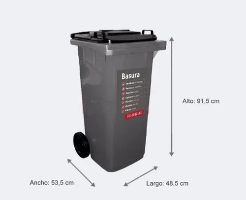 Colombraro 120 L Waste Container with Wheels 1