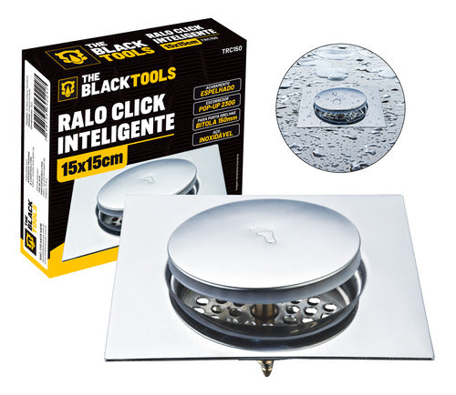 Ralo Inteligente Click Up 15x15 Inox Anti Odor 0