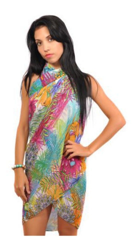 Large Printed Hindu Shawl Wrap 0