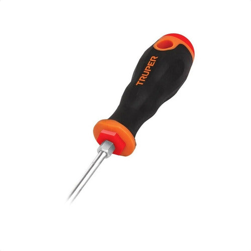 Truper Flat Screwdriver 1/4" Grip Handle 15cm Long 3