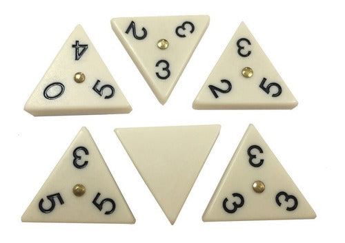 Juego Triomino De Mesa 56 Fichas Domino Triangular Bisonte 1