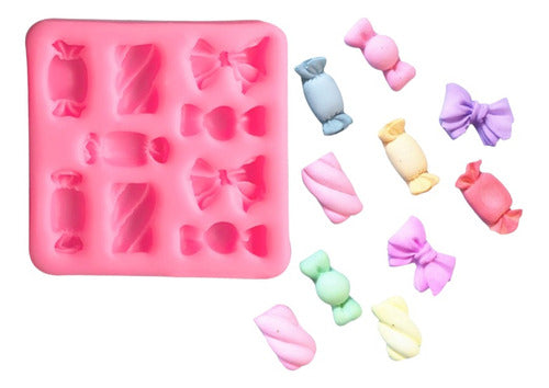 Fun Style Design Silicone Mold for Bows and Candy Cold Porcelain 0