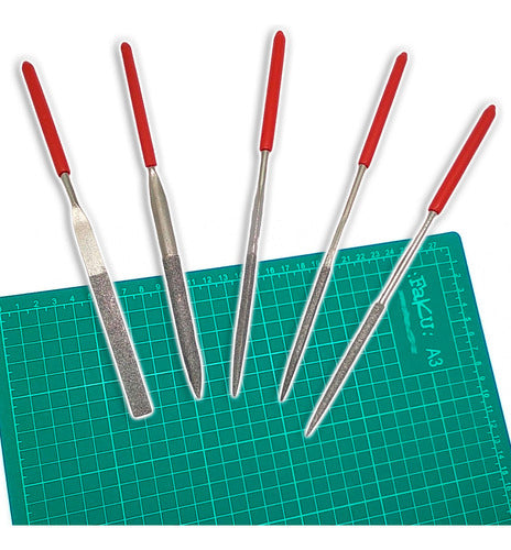 Modeling Tools Kit 5 Mini Diamond Needle Files Cutting Board Set 0