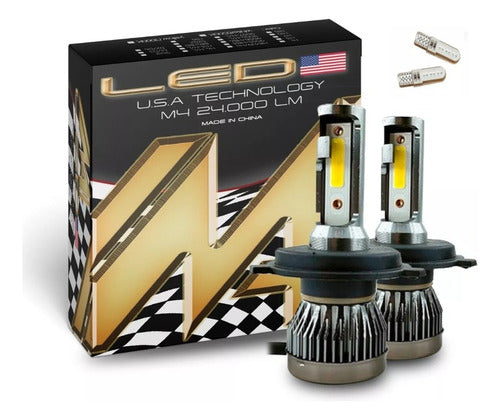 CREE LED C6S H4 High and Low Beam Kit - 16000lm + 2 T10 0