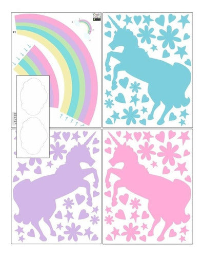 Vinilo Decorativo Pared [05u13060] Unicornios 1