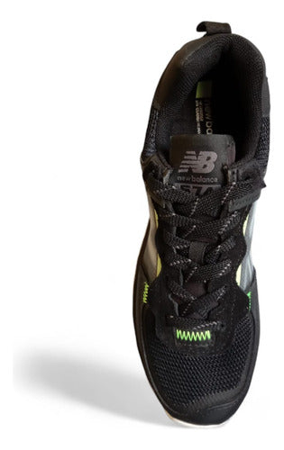 New Balance Men's ML574IJB Black with Green Sneakers 3