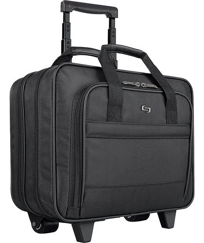 Maletín De Laptop Con Ruedas Solo Carnegie Negro 15.6 In. 0