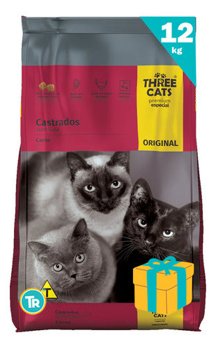 Three Cats Gatos Familia Original 10 Kg + Obsequio Y Envío 0