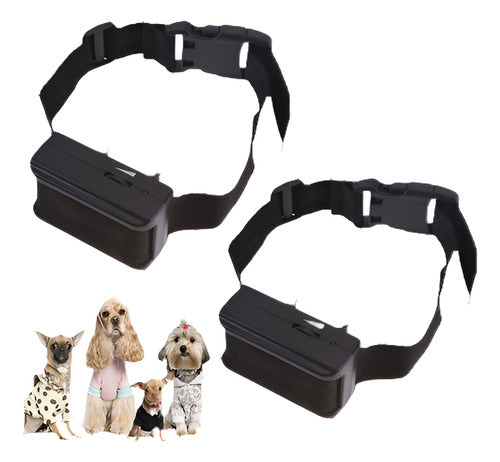 2pcs Eléctrico Anti No Ladridos Collar Ladridos Perro Grande 0