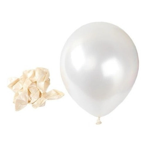 Globos  Perlados 12  . X 50 Unid, Blancos Chirimbolos 0