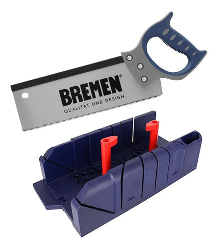 Reinforced Miter Box Set Bremen 7492 with Rib Carpenter Saw 3377 DGM 0