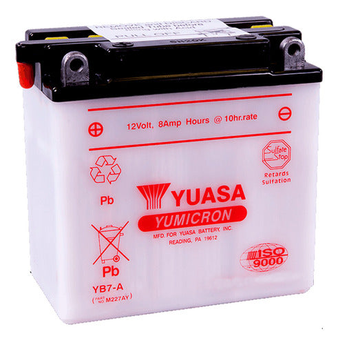 YUASA YB7-A Motorcycle Battery for Piaggio Cosa CLX 200 (c/avv.) 88/98 0