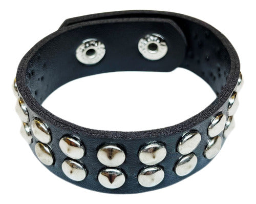 Silver Cone Studs Wristband Bracelet 0