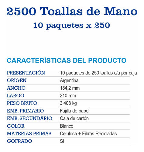 Toalla Papel Blanca Intercalada De Mano Elite 6269 2500 Unid 3