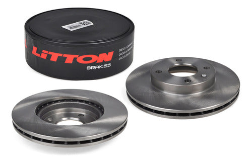 Litton Kit 2 Brake Discs for Chevrolet Corsa 1.6 1995-2002 0