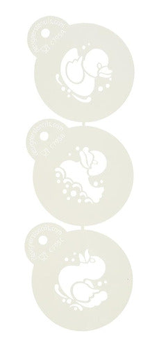 Designer Stencils Mini Rubber Duck Stencil Set, Beige / Semi 0